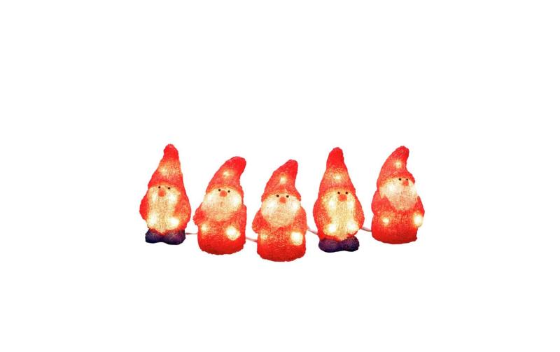 Konstsmide LED Acryl Santa/Wichtel 5-er Set