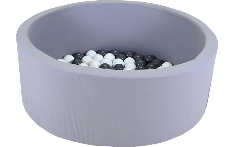 Bällebad soft - Grey - 100 balls grey/whit