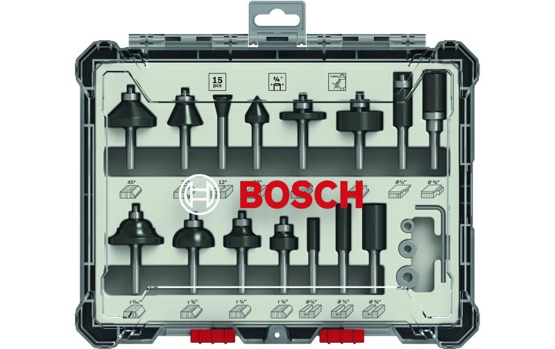 Bosch Professional 15-teiliges Fräser-Set