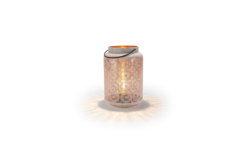 STT LED Glas Cozy Lantern M white