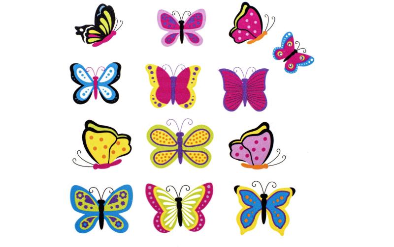 Glorex Moosgummi-Stickers Schmetterlinge