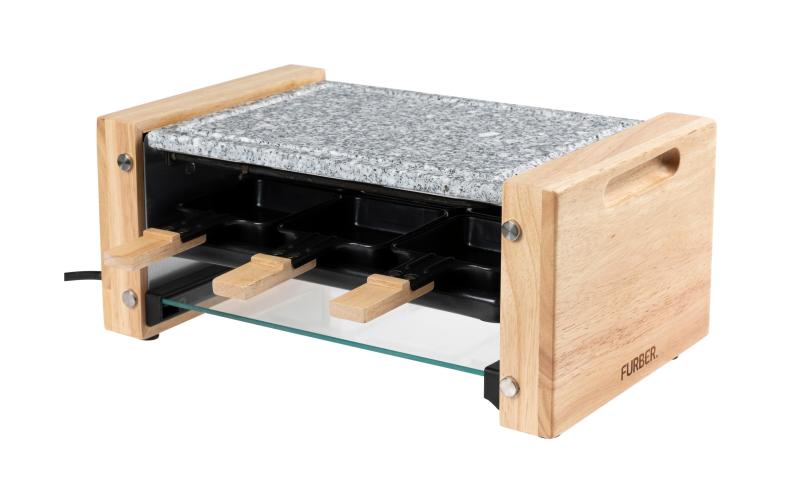 FURBER Raclette-Grill 6P Holz/Stein