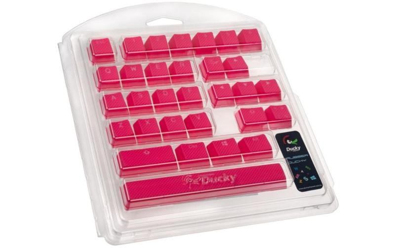 Ducky Rubber Keycap Set, 31 Tasten pink