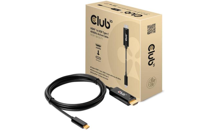Club 3D, HDMI zu USB Typ-C 4K60Hz Kabel