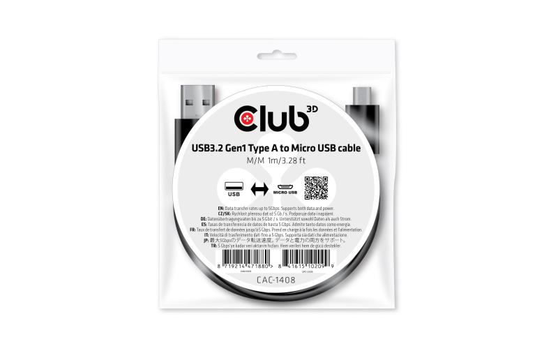 Club 3D, USB 3.2 Gen1 Typ A auf Micro USB