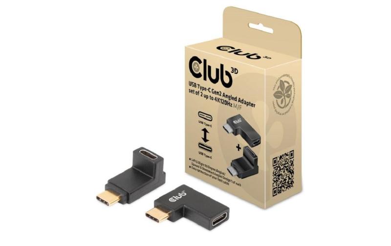 Club 3D, USB Type-C Gen.2 gewinkelte Adapte