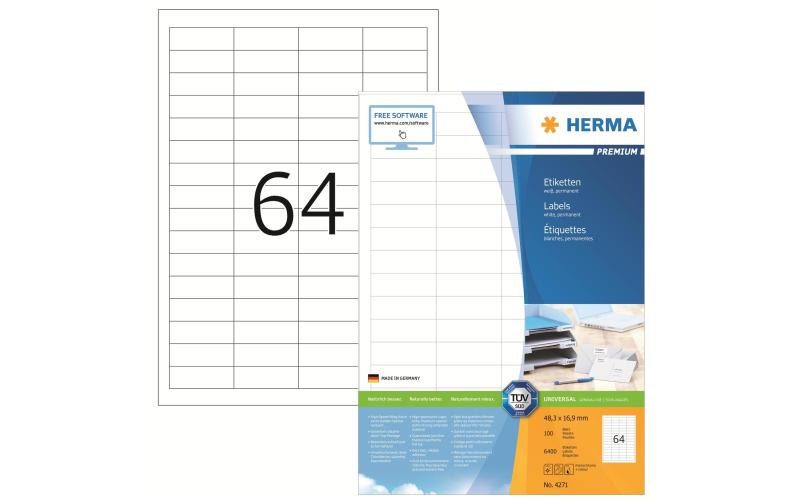 Herma Premium Etiketten, 6400 Etik.