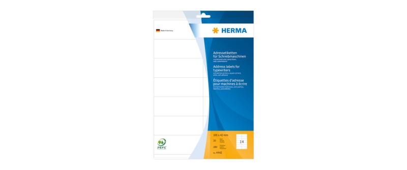 Herma Adress-Etiketten Bogen A4, 280 Etik.