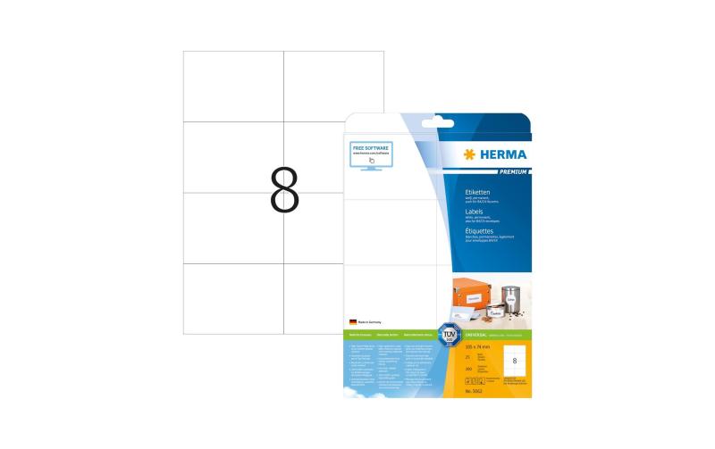 Herma Premium Etiketten, 25 Blatt, 200 Stk