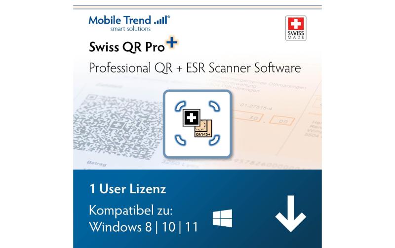 Swiss QR Scanner Pro + ESR Windows, 1 User