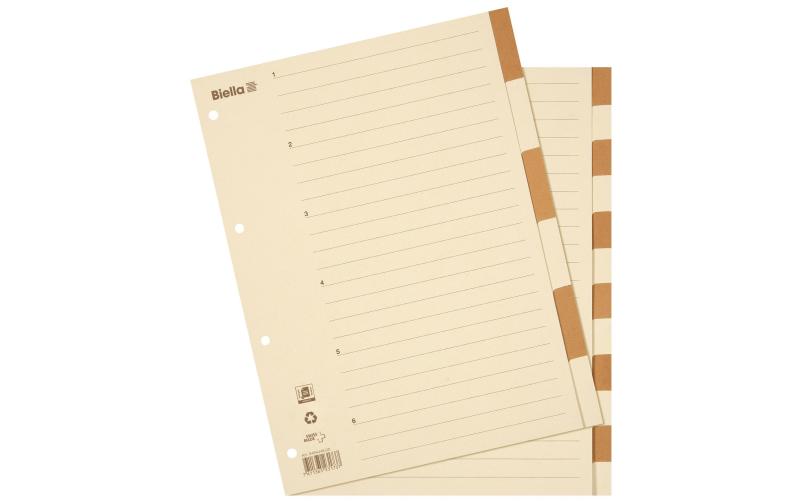 Biella Blanko-Register Karton braun/beige