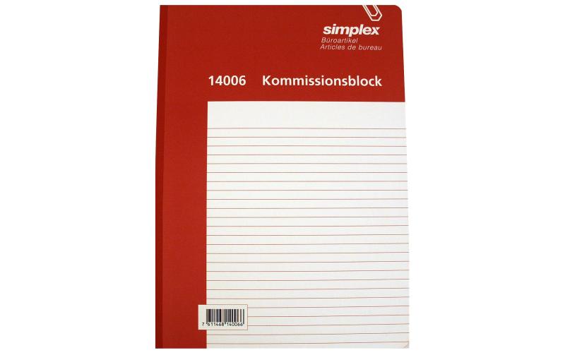SIMPLEX Kommissionsbuch A4 14006 rot
