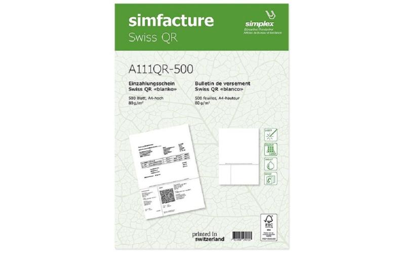 Simplex Simfacture Swiss QR FSC, 500 Stk
