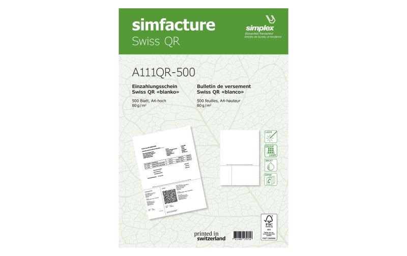 Simplex Simfacture Swiss QR FSC, 1000 Stk