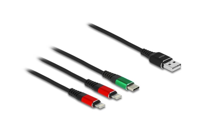 Delock USB2.0-Ladekabel 3 in 1, 30cm