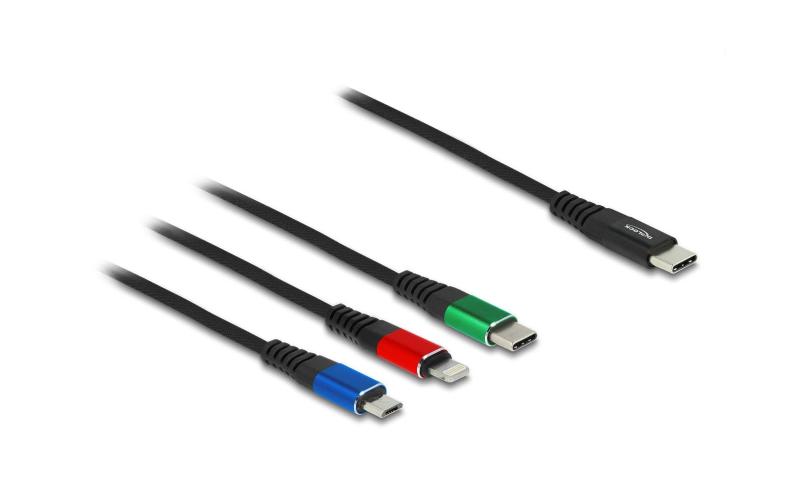 Delock USB2.0-Ladekabel 3 in 1, 1m