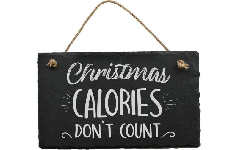 Schiefertafel Christmas Calories