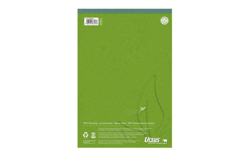 Ursus Green Notizblock Recycling,  5 Stk