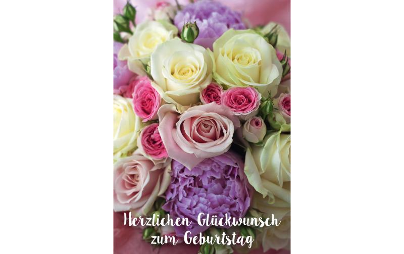 Natur Verlag Geburtstagskarte,Blumenbouquet