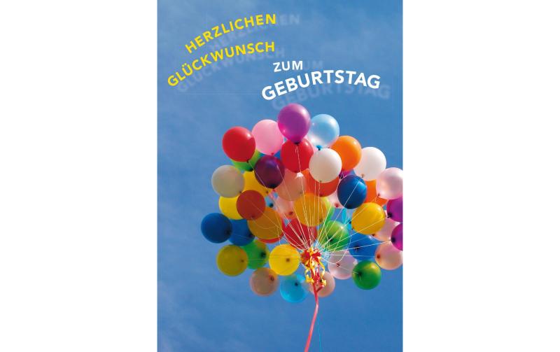 Natur Verlag Geburtstagskarte,bunte Ballone