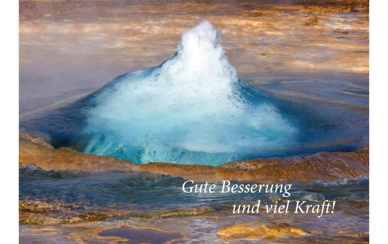 Natur Verlag Genesungskarte, Geysir