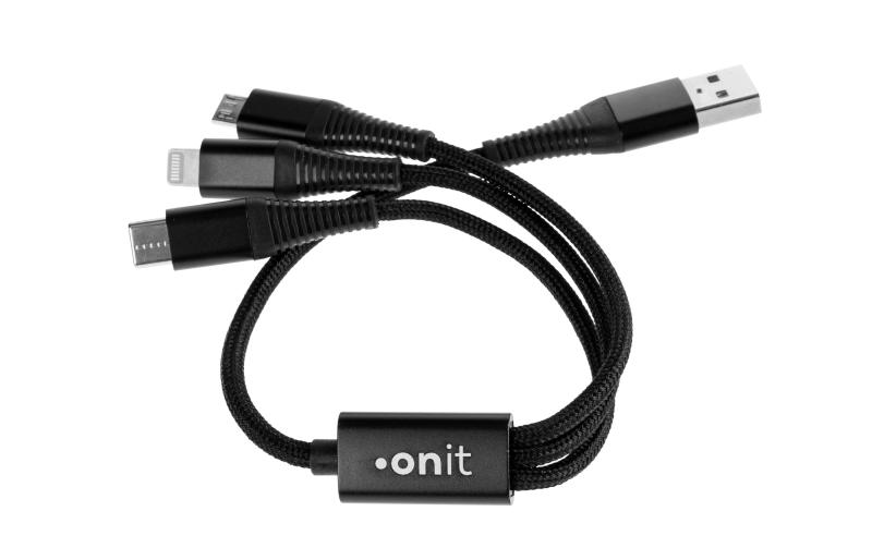 onit USB-Multi-Kabel schwarz 0.2m