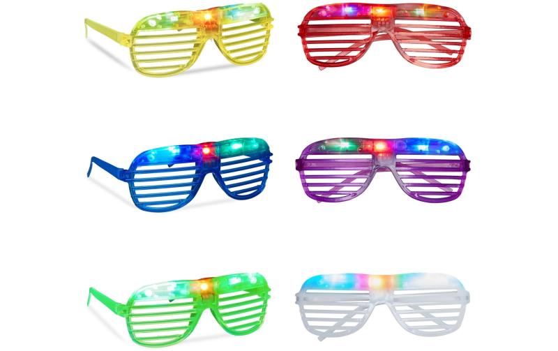relaxdays Partybrillen LED, assortiert