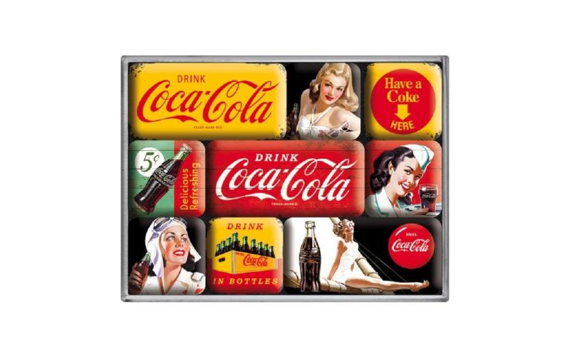Nostalgic Art Magnet-Set Coca-Cola