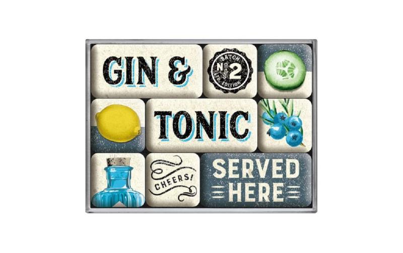 Nostalgic Art Magnet-Set Gin & Tonic