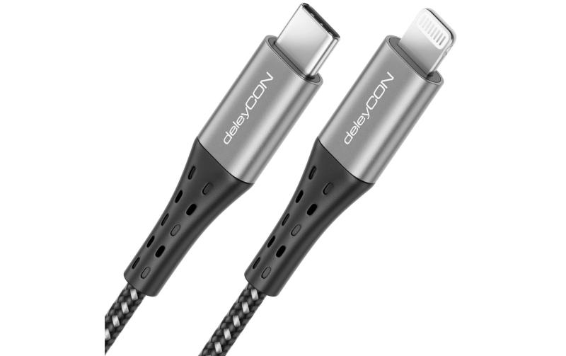 DeleyCON Lightning-USB-C Kabel 15cm, BlackG