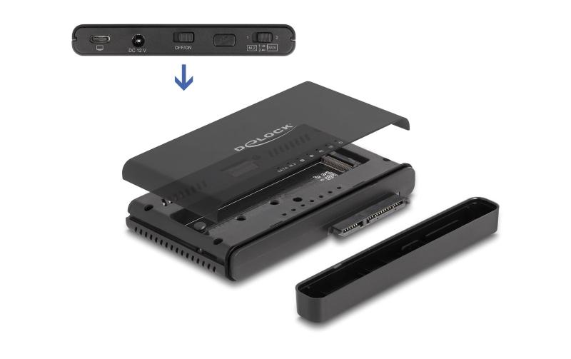 Delock USB-C Konverter für 1x M.2 NVMe SSD