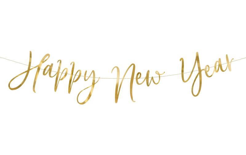 Partydeco Girlande Happy New Year Schrift