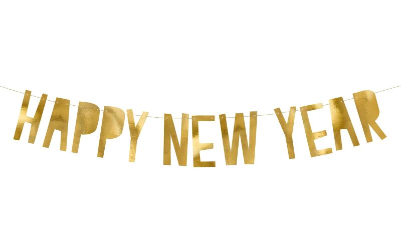 Partydeco Girlande Happy New Year Schrift