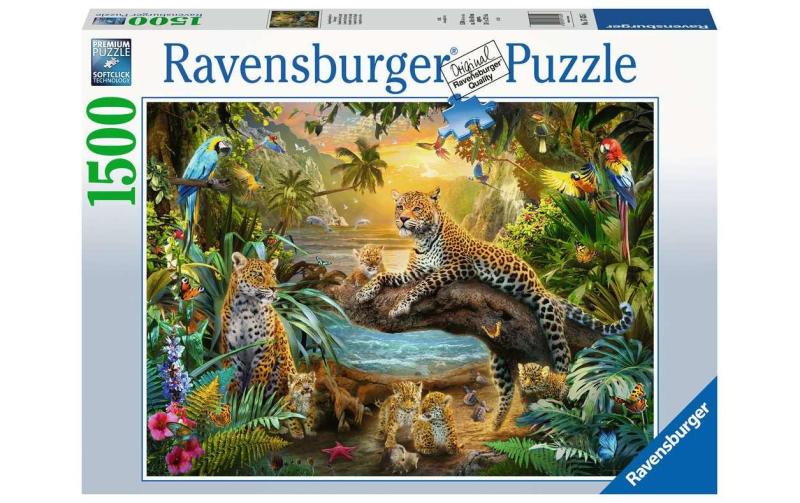 Puzzle Leopardenfamilie im Dschungel