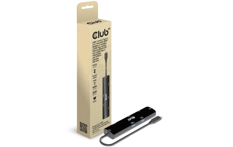 Club 3D, Dockingstation USB C 3.2 4k, 6in1