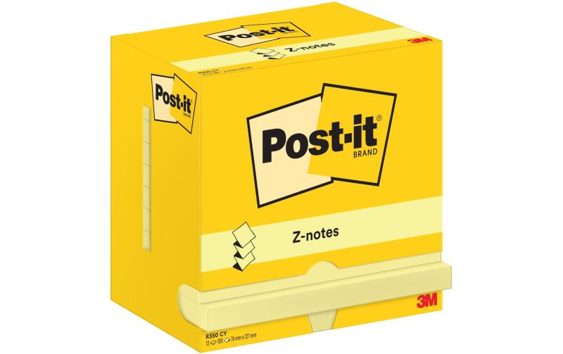 3M Post-it Haftnotizen Z-Notes, gelb