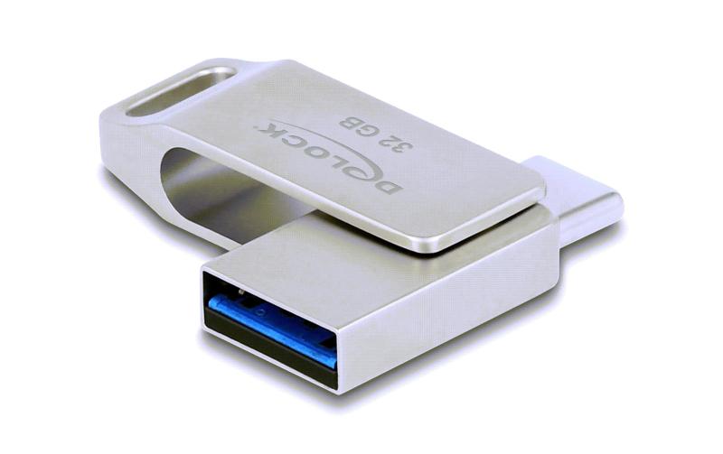 Delock USB3.2 USB-C+Typ-A Speicherstick