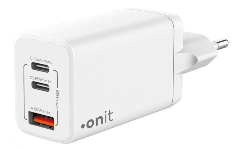 onit GaN-Wandladegerät USB 2C1A 65W