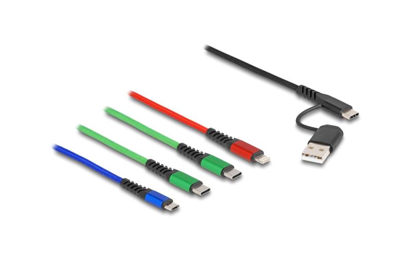 Delock USB Ladekabel 4 in 1 USB-A+C