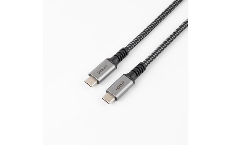 onit Premium USB4-Kabel C-C schwarz/grau 1m