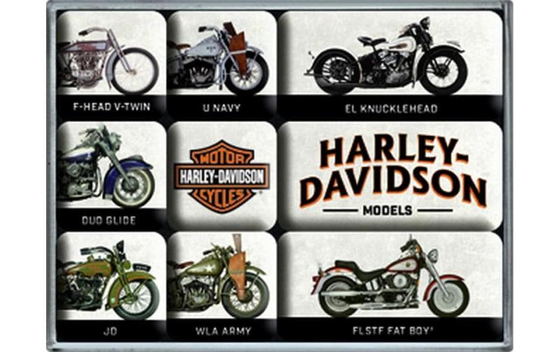 Nostalgic Art Magnet-Set Harley Davidson