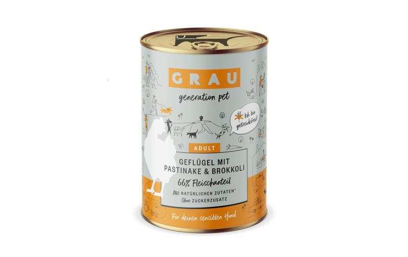 Grau Dog Geflügel,Pastinake&Brokkoli 6x400g