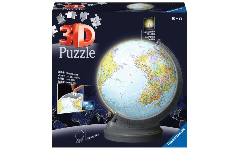 Puzzle 3D Globus mit Licht