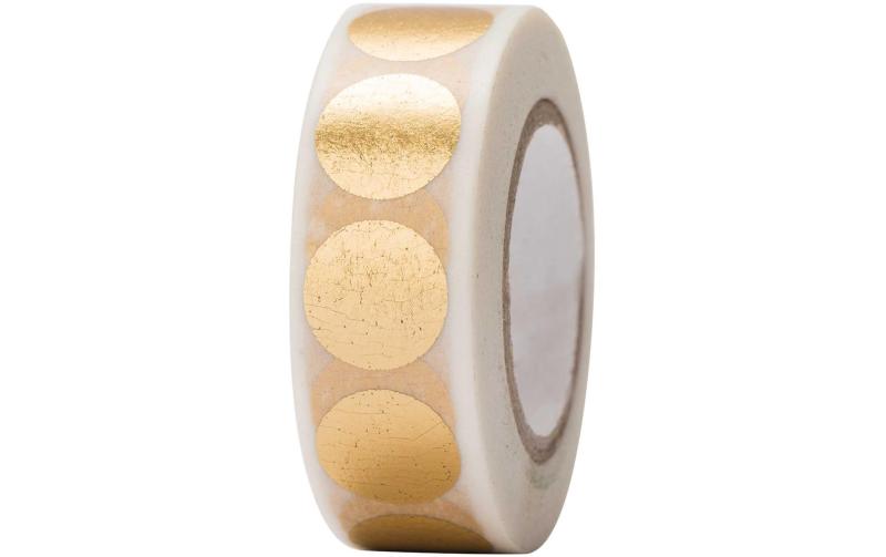 Rico Washi Tape Punkte, Hot Foil, gold