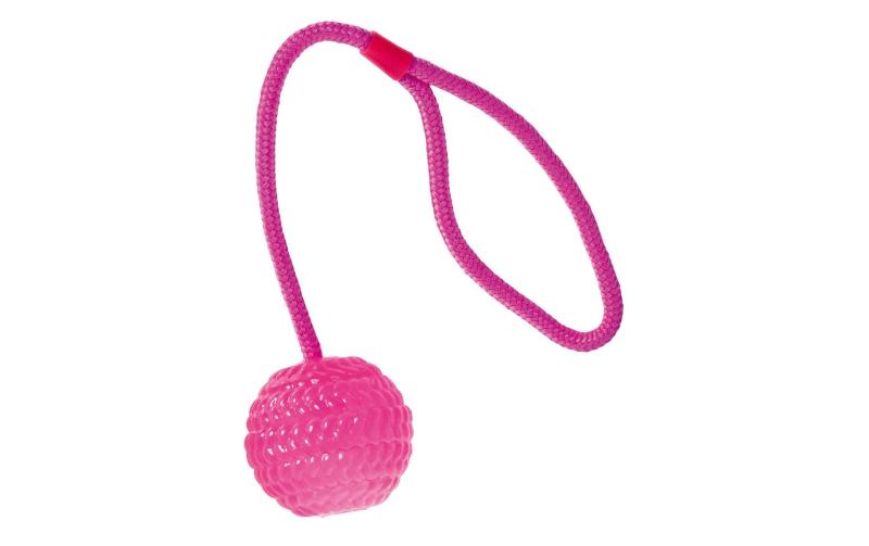 Swisspet Ball mit Wurfseil pink