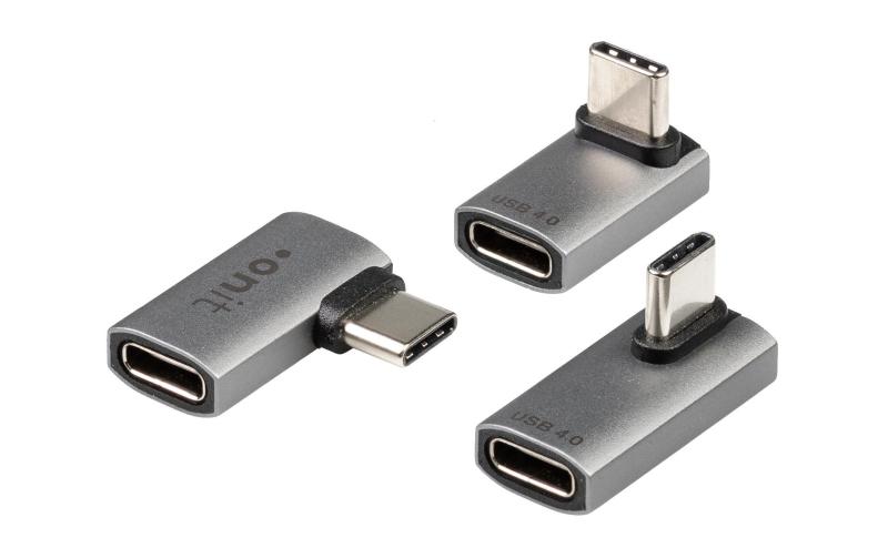 onit USB4 Winkel-Adapter C-C 3er Set