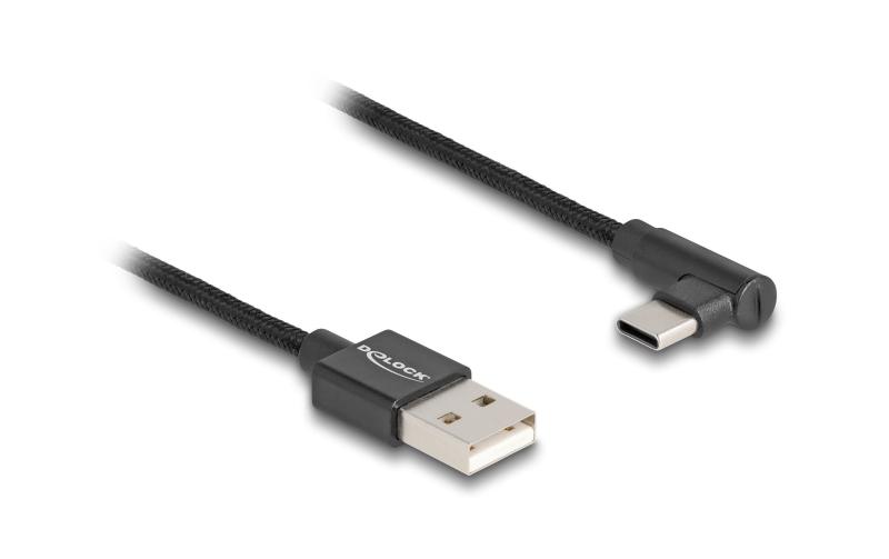 Delock USB2.0 Kabel Typ-A zu Typ-C, schwarz