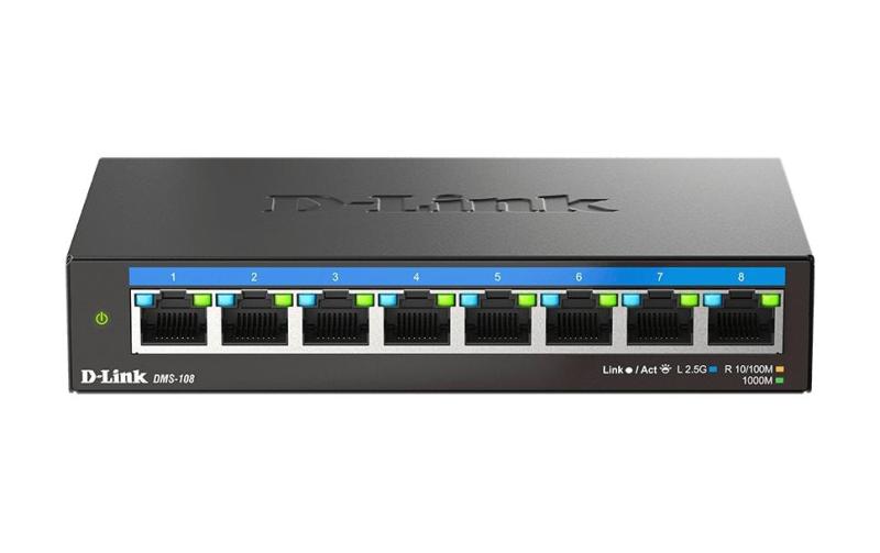 D-Link DMS-108/E: 8 Port Multi-Gbit Switch