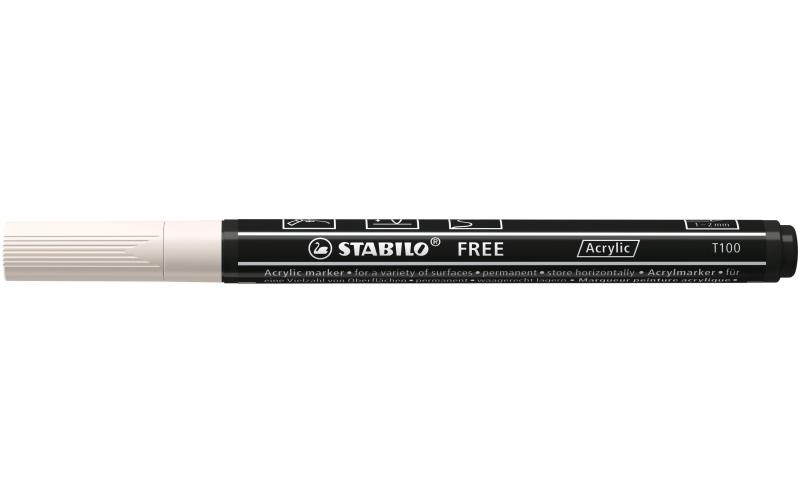 STABILO FREE Acrylic T100 weiss