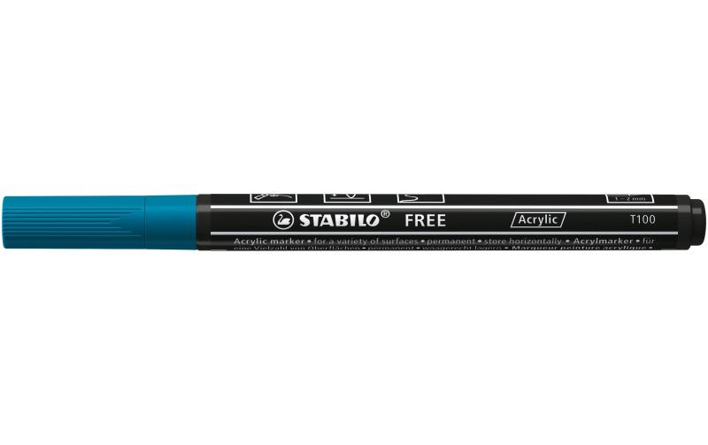 STABILO FREE Acrylic T100 blaugrün